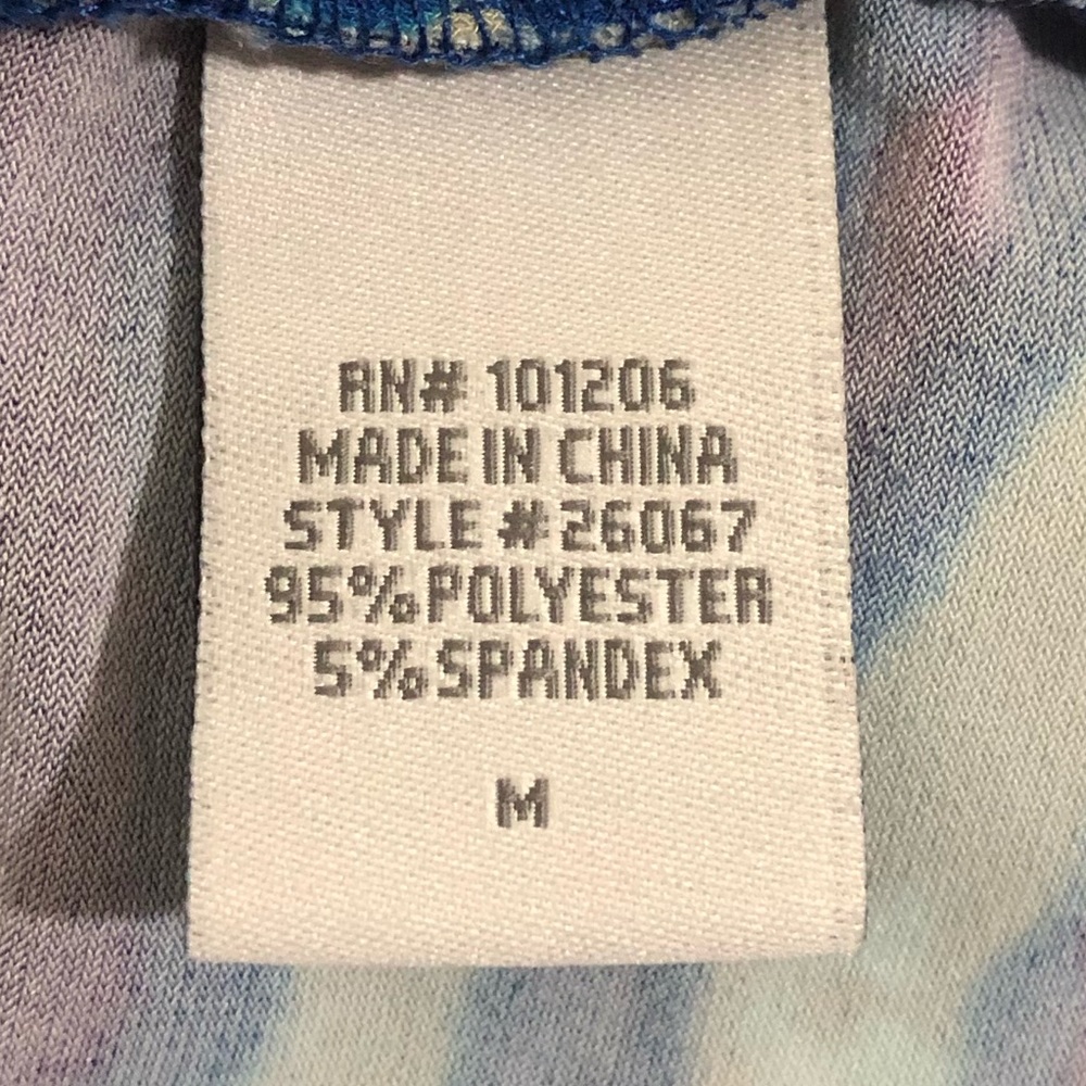 Soft Surroundings Blue Patterned Ruffled Shirt Medium - Picture 5 of 6
